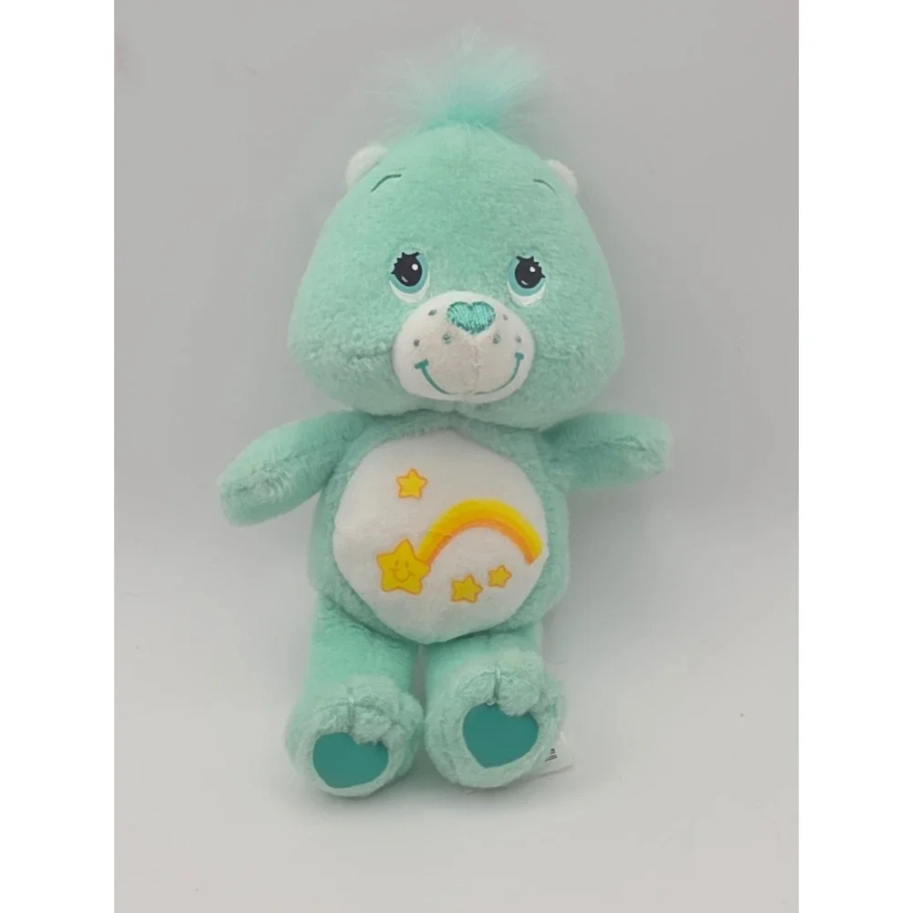 Care Bears Wish Bear 6in Mint Green Excellent 2004 Play Along Plush Toy
